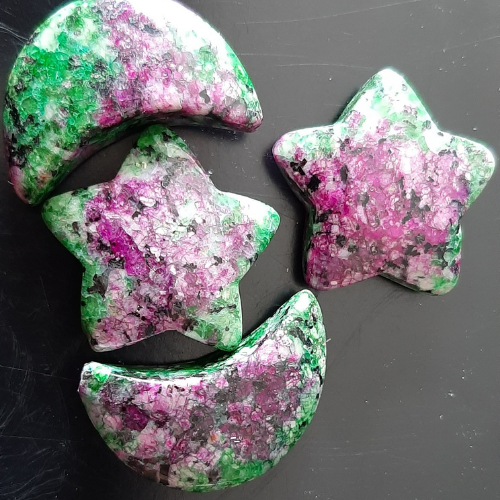 ruby zoisite hearts and moons