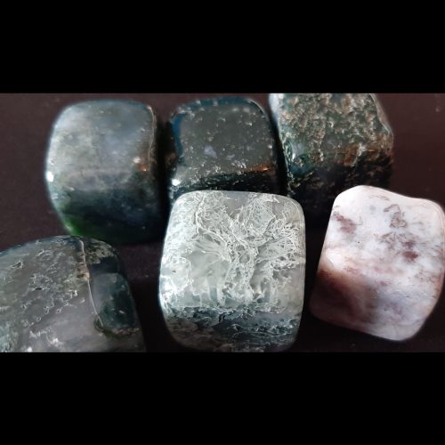 Green Moss Agate Cubes