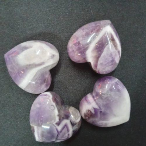 Chevron Amethyst Hearts