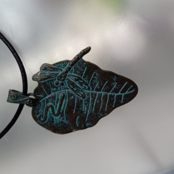 Dragonfly Leaf Necklace