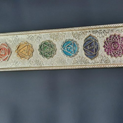 Embossed Chakra Aluminum Incense Holder