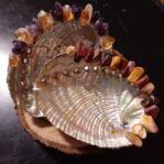 Abalone Shell with Crystals