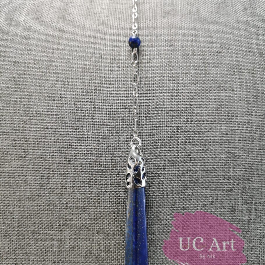 Lapis Lazuli Obelisk Pendulum Necklace
