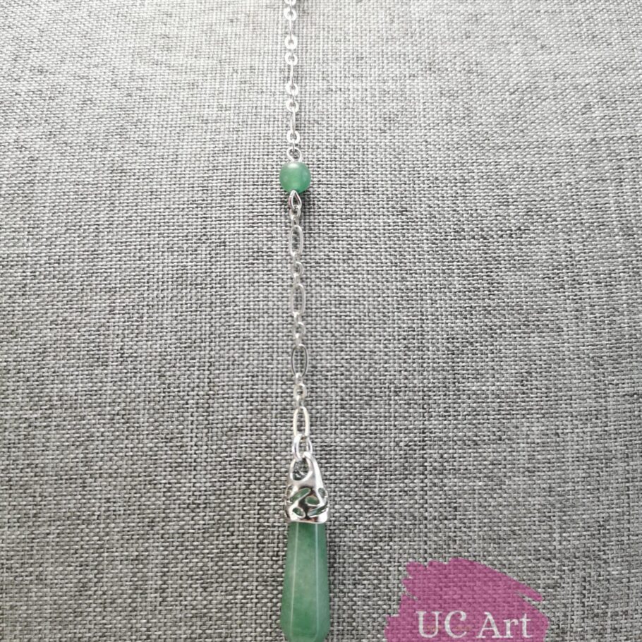 Small Green Aventurine Pendulum Necklace