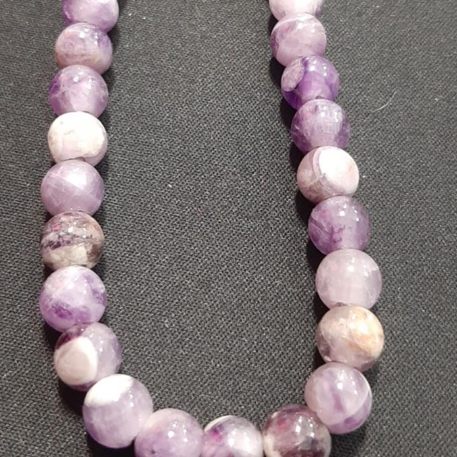 Amethyst Bead Chain Necklace