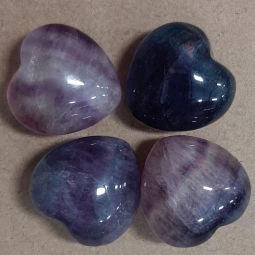 Large Fluorite Hearts