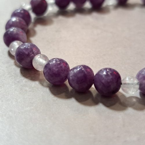 6mm Amethyst & 4mm Quartz Bracelet