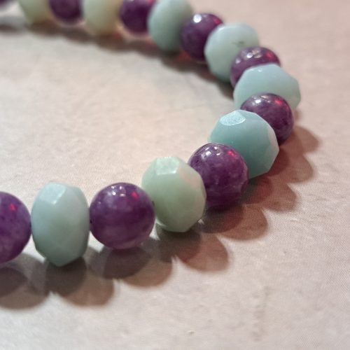 6mm Amethyst Amazonite Bracelet