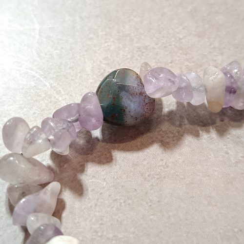 Indian Agate Hearts & Chips Bracelet